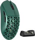 MAMBASNAKE M5 Ultra Carbon Fiber 8KHz Wireless Gaming MousePAW3950MAX Sensor 42K DPI39g Superlight Tri-Mode 2.4GHz/BT/Wired Computer MiceWeb Driver Supportfor Win/Mac/FPS/MOBA/Esports-Green (B)