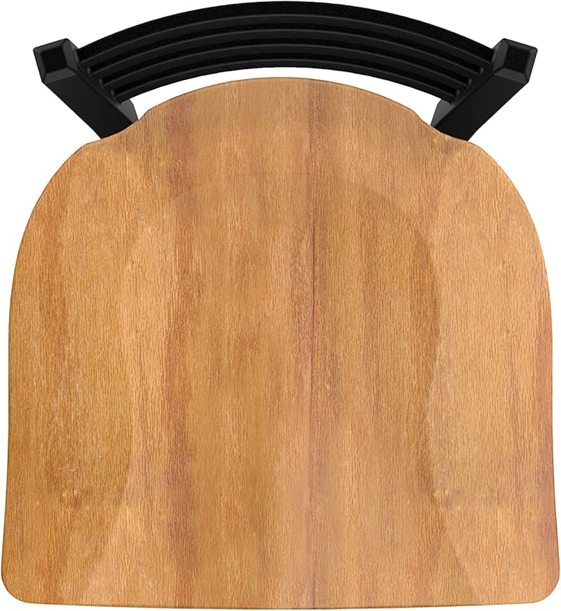 HBS 400 Jackie 18 Chair with Black Wrinkle Finish and Medium Maple Seat