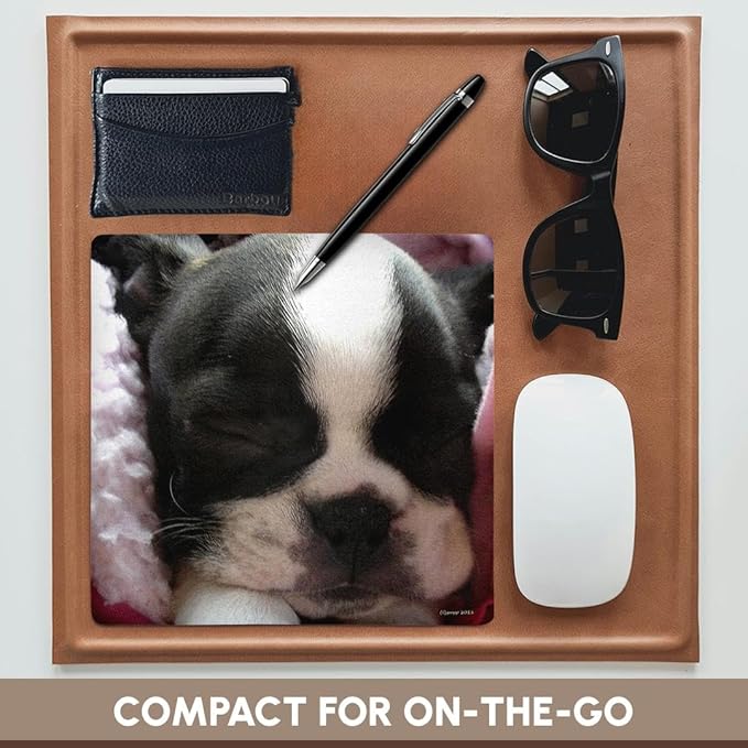 3dRose LLC 8 x 8 x 0.25 Inches Mouse Pad Boston Terrier Puppy (mp_22237_1)