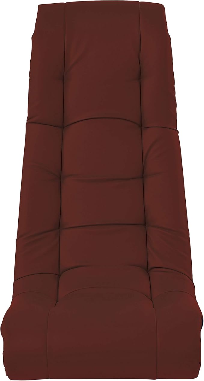 Factory Direct Partners Soft Tufted Floor Rocker - Cushioned Ground Chair for Kids Teens and Adults - Great for Reading Gaming Meditating TV - Burgundy 10488-BY