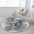 Romantic Style Round Office Chair Mat for Hardwood Floor Computer Gaming Rolling Chair Mat Floor Protector Mat Desk Rug Grey Monochrome IllustrationGrey Diameter 47.2 in