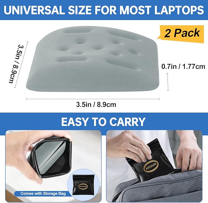 Upgraded Wrist Rest for Laptop Ergonomic Memory Foam Laptop Wrist Pads for Computer Keyboard Wrist Support Cushion for Typing (Greyish-Green)