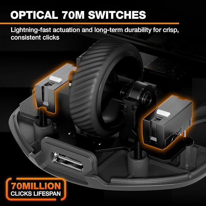 be quiet! Dark Perk Sym PC Gaming Mouse 55g Lightweight Ultra-Long Wireless Battery Life 8000Hz Polling Rate PixArt PAW3950 Sensor 32000 DPI Optical 70m switches 100% PTFE Glide Skates