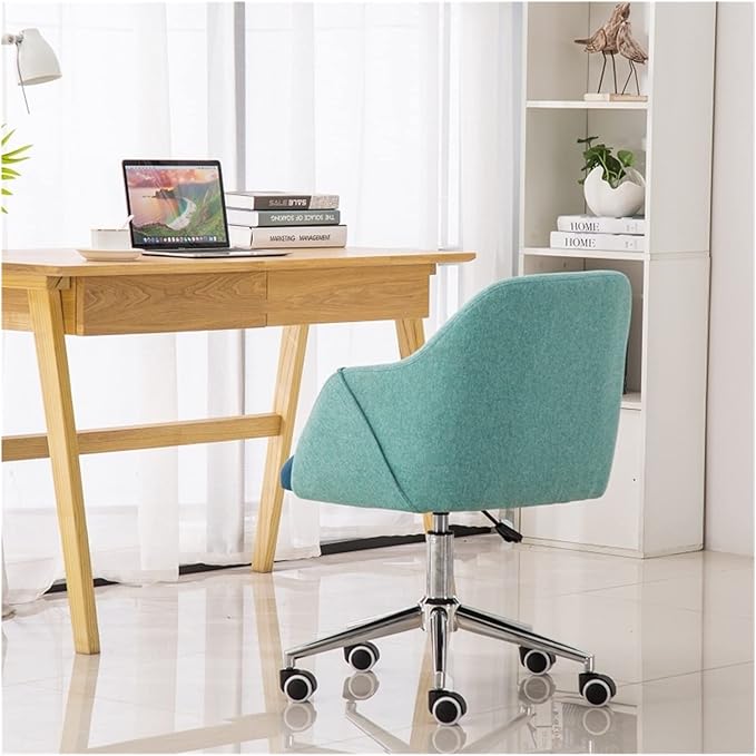 Adjustable Office Computer Chair with Armrest Office Chair Home Study Rotating Armrest Chairs Computer(Gray Green)