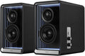 Edifier QR65 Active Monitor Speakers with 65W GaN Fast Charger Function 70W RMS Bluetooth Computer Speaker with Hi-Res 24bit Wireless Audio Subwoofer Out and Light Effects (Black)