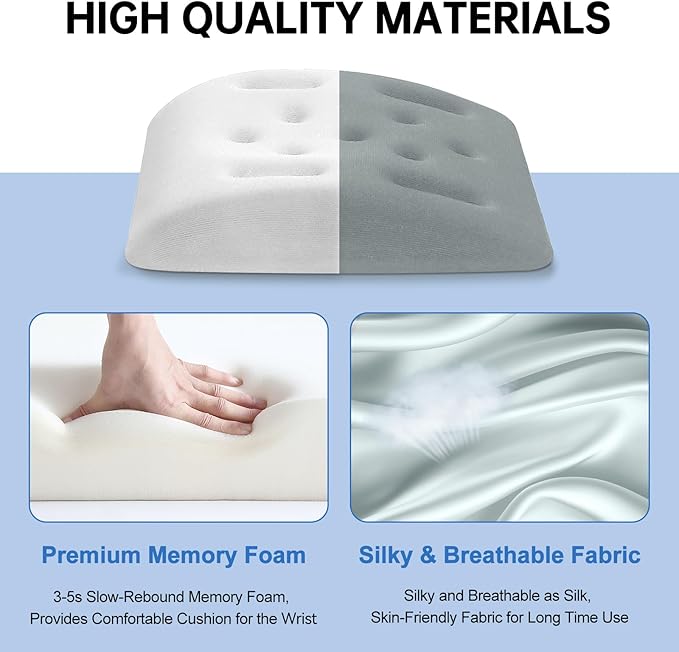 Upgraded Wrist Rest for Laptop Ergonomic Memory Foam Laptop Wrist Pads for Computer Keyboard Wrist Support Cushion for Typing (Greyish-Green)