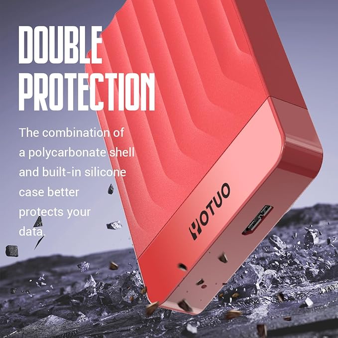 Portable External Hard Drive Storage Expansion Mobile HDD USB 3.0 for PC Mac Desktop Laptop PS4 PS5 Xbox One X/S Xbox 360 Xbox Series X/S Office &amp Game (Red 500GB)