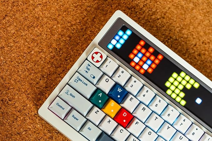 Angry Miao AM RGB 65 Wireless Creamy Mechanical Gaming Keyboard. 68-Key Tri-Mode 2.4G Bluetooth Wireless. Custom LED Screen. Hot-Swap Switch. High-End RGB Gaming Accessories for PC &amp Mac - Cloud W