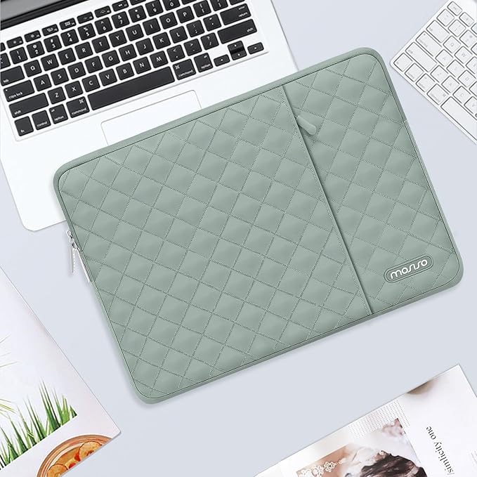 MOSISO Wrist Rest Support for Mouse Pad&ampKeyboard Set Circle Curved Ergonomic Mousepad&ampCoaster Non-Slip Base 13-13.3 inch Square Quilted Vertical Computer Bag with Pocket&ampSmall Case Ant