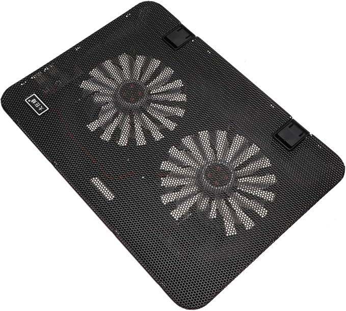 6 Inch Adjustable Laptop Holder Cooling Pad with High-Velocity Fan Notebook Cooling Support for Office and Gaming Black