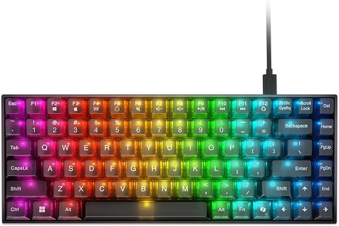 Lenovo Legion K510 Mini Pro Wired Mechanical Gaming Keyboard - 75% Compact Design RGB Illumination Hot-Swappable Mechanical Switches Programable Keys