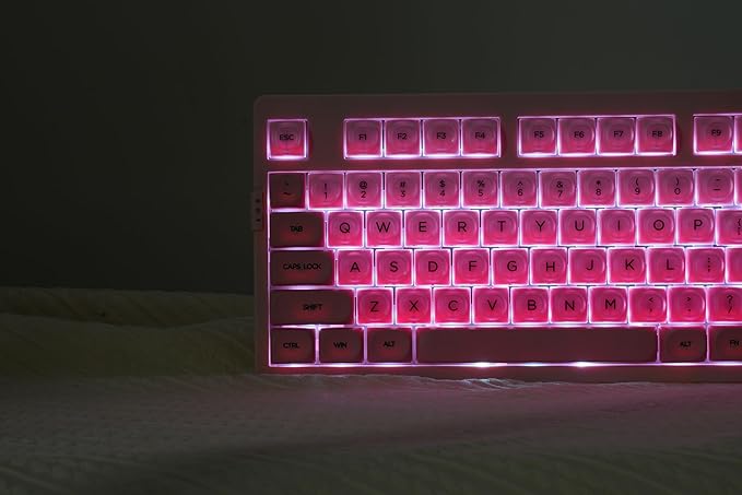 ZORNHER ZH980 Foundation Mechanical Keyboard95% Pink Creamy Keyboard with Number PadCute Jelly MOA Profile KeycapsCreamy Sounding Linear SwitchesHot-SwappableRGB Backlit