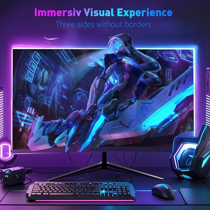 24 Curved Gaming Monitor FHD 1080P 100Hz Refresh Rate 3ms Fast Response FreeSync Eye Protection Display Slim Design with Speakers HDMI/DP VESA Compatible