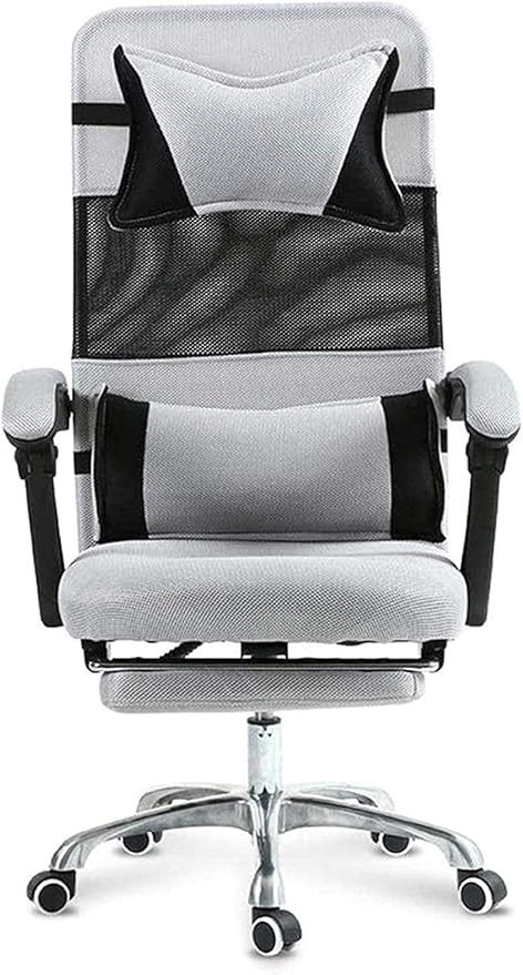 Office Chair Gaming Chair Boss Chair Steel Frame High Back Mesh Swivel Chair with Footrest Recliner Computer Chair Waist Support Seat Chair (Color : C) Needed