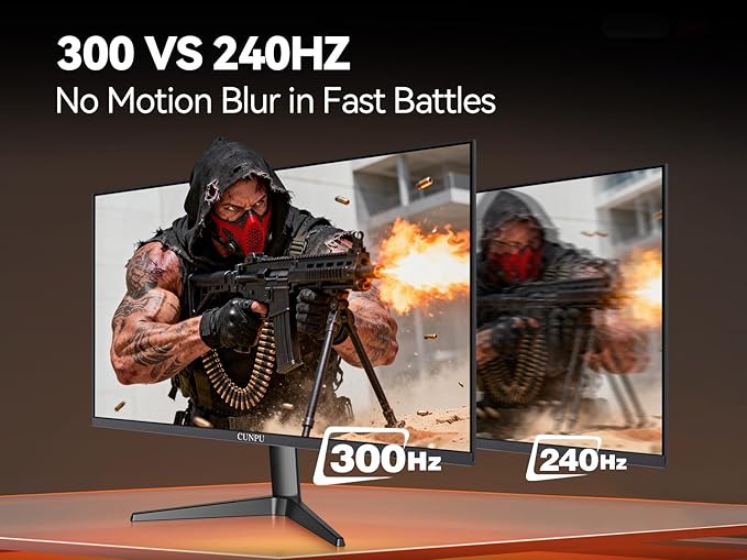 24.5 Inch 1080P 300Hz Premium Gaming Monitor for FPS Gamers AMD FreeSync &amp NVIDIA G-SYNC Compatible 1ms MPRT VA Panel HDR400 100% sRGB VESA 100x100mm