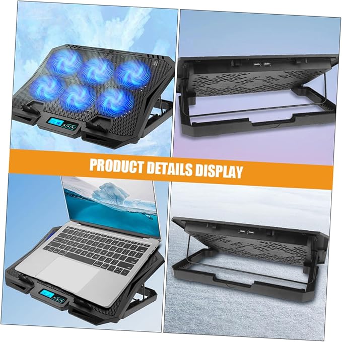 BESPORTBLE Laptop Cooling Pad for 15.6 Inch Gaming Laptop - Quiet Cooler Fan Stand with Adjustable Speed &amp USB Power - Portable Computer Cooling Pad Riser for Desk &amp Home Office