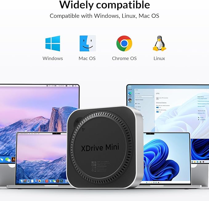 iDsonix Mac mini M4 Dock with M.2 NVMe/SATA SSD Enclosure 2*USB A 10Gbps 2*USB A 5Gbps TF/SD Slot 3.5mm Audio Docking Station for Mac mini M4/ M4 Pro- M4D1