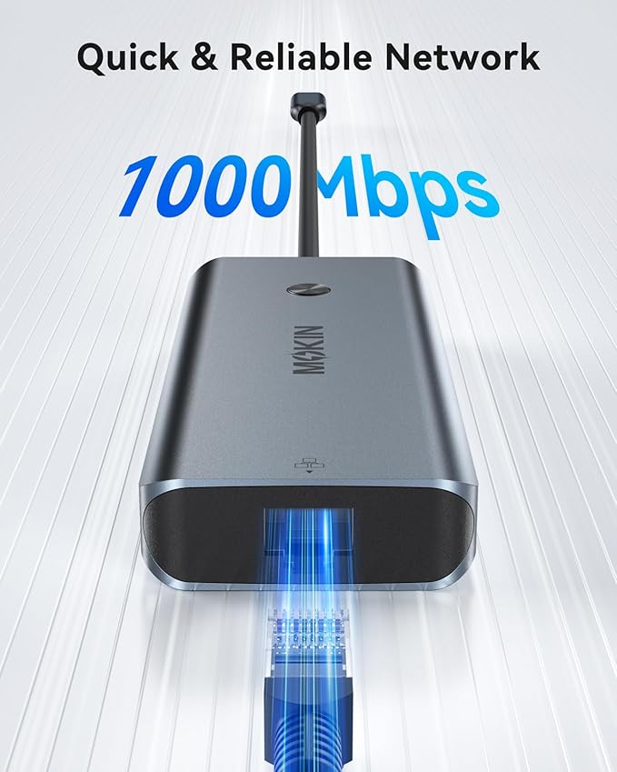 USB C Hub for MacBook Pro/AirMac Dongle with 3 USB PortUSB C to HDMI USB C to RJ45 EthernetMOKiN 8 in 1 USB C to HDMI Adapter100W PD Charging USB C to SD/TF Card Reader USB C Hub