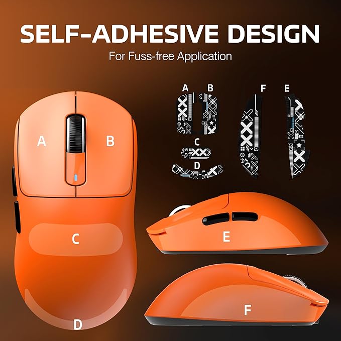 MANBASNAKE Attack Shark X3 Wireless Gaming Mouse 49g Triple Mode Ergonomic Computer Mouse PAW3395 26K DPI Sensor 200h Battery Life Griptape Programmable Buttons for PC/Laptop/Mac (Orange)