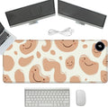 Heated Mouse Pad with 3 Temperature Settings(104°F–122°F)Large 31.5x13 Inch PU Leather Heated Desk MatWaterproof Warming Pad for OfficeGaming &amp Cold Hands ReliefAbstract Geometrical