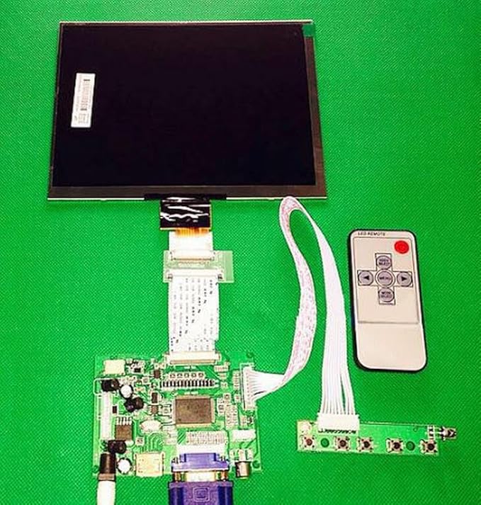 HDMI/VGA/AV Control Driver Board + 8 HE080IA-01D 1024 * 768 IPS high-Definition LCD Display for Pi