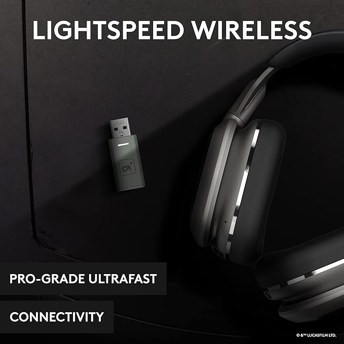 Logitech Astro A30 Lightspeed Wireless Gaming Headset for PS5 - Bluetooth 2.4Ghz Built-In &amp Detachable Mic USB-C 3.5mm for Playstation Nintendo Switch PC - The Mandalorian Edition