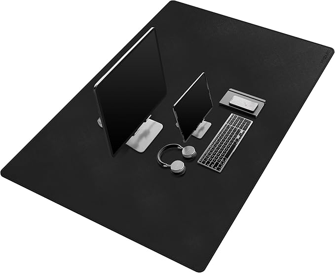 Mydours 48x28 XXL Desk Mat Large Desk Pad PU Leather Desk Pad for Computer Keyboard &amp Mouse Setup Full Mat for Office Work Mega Mouse Pad Surface for Standing Desk Workstation