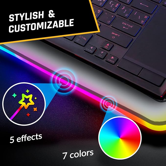 KLIM Ultimate + RGB Laptop Cooling Pad with LED Rim + New + Gaming Laptop Cooler + USB Powered Fan + Very Stable and Silent Laptop Stand + Compatible up to 17 + PC Mac PS5 PS4 Xbox One - White