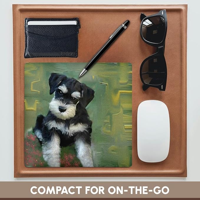 3dRose LLC 8 x 8 x 0.25 Inches Mouse Pad Miniature Schnauzer (mp_4158_1)