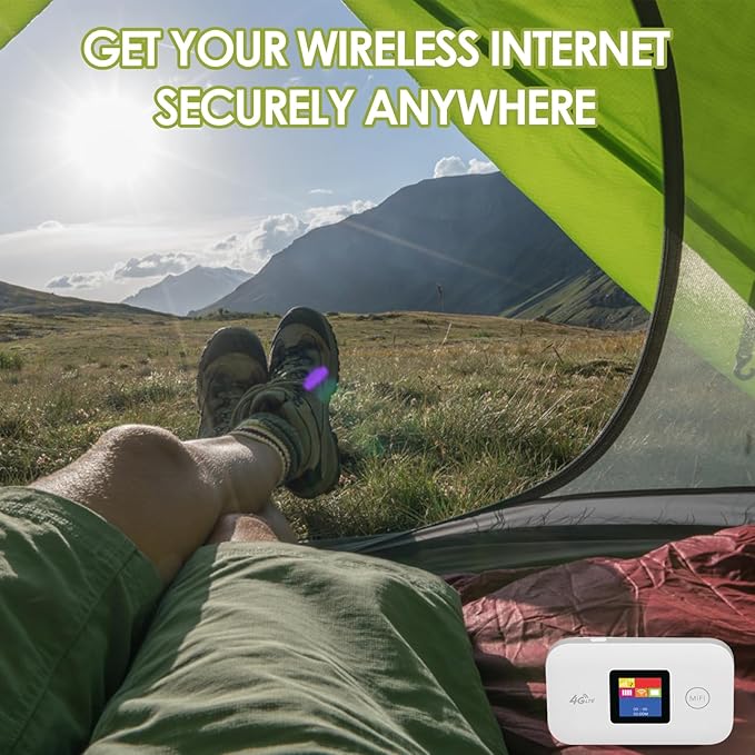 4G Mobile Wi Fi Hotspot 4G Unlocked Internet Router Devices with SIM Card Solt 150Mbps Travel Wi Fi Router Support for Asia Africa Europe B1 B3 B7 B8 B20 B38 40 41