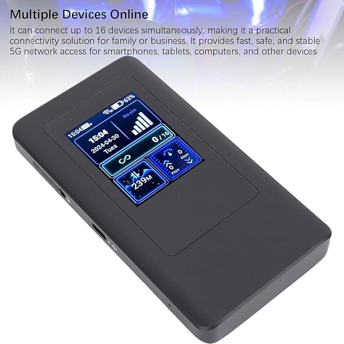 CUIFATI 5G Travel Router with Card Slot Dual Band 5G Portable WiFi Router1200mbps Download Speed Low Latency Networking Global 5G/4G Bands Mobile Hotspot for Travel