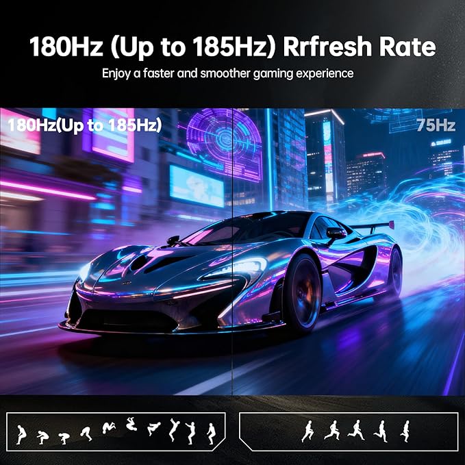 KTC 32 Inch Curved Gaming Monitor 2K 180Hz Computer Monitor Up to 185Hz QHD 1500R PC Monitor 1ms with Adaptive Sync DisplayPort/HDMI/USB VESA Wall Mount Tilt Adjustable H32S5