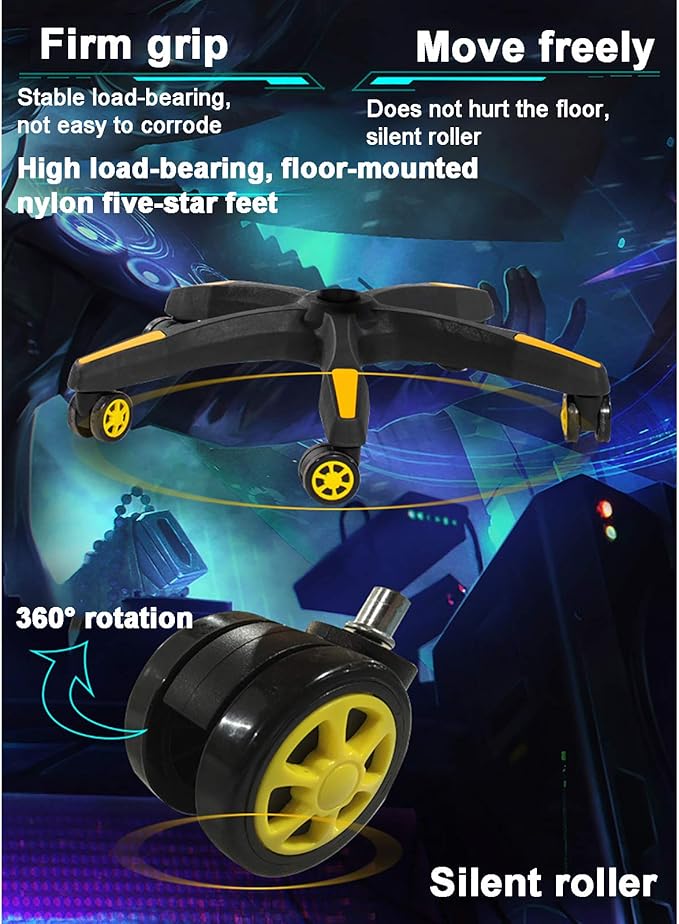 Office Chair Gaming Chair Computer Chair Racing Office Computer Chair Height Adjustable Swivel Chair High Back Task ChairExecutive Game Chair Recliner Gamer Chair for Women Men AdultsPU Le