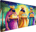 XXL Gaming Mouse Pad Extended (35.5X16) New Year Large Non-Slip Desk Mat Water-Resistant Keyboard Mousepad for Office &amp Home