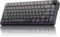 RedThunder K75 Wireless Mechanical Gaming Keyboard 75% Hot Swappable Creamy Keyboard with Knob RGB Backlit Pre-lubed Linear Switches Side Engraved PBT Keycaps Wireless/Wired/BT5.0 Gradient Gray