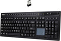 Adesso Wireless Keyboard with Touchpad 104 Key Full Size USB Dongle Receiver Multi OS Support Works with MacOs System &amp Multimedia Hotkeys Volume Control with Scroll Wheel WKB-4450UB