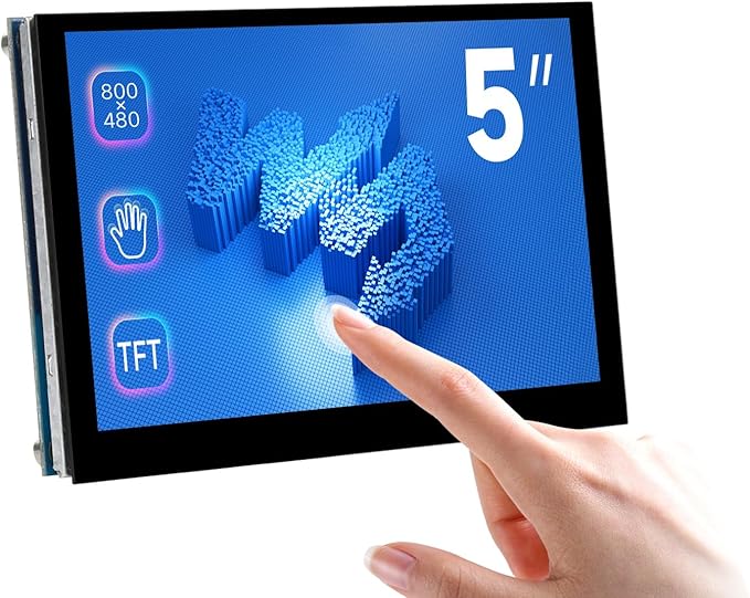 waveshare 5inch Capacitive Touch Display DSI Interface LCD 800×480 Screen Compatible with Raspberry Pi 5/4B/3B+/3A+/3B/2B/B+/A+/CM3/3+/4