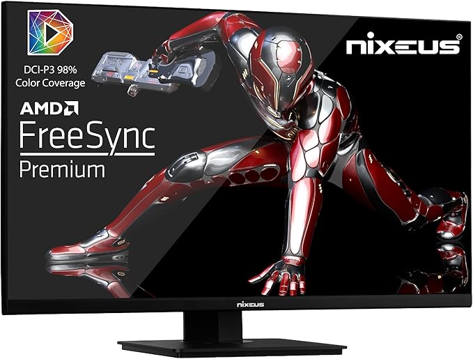 Nixeus EDG 27” Fast IPS KSF LED 2560 x 1440 AMD FreeSync Premium Certified 165Hz Gaming Monitor (NX-EDG27X) Black