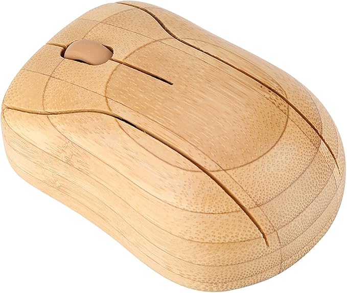 Restokki 2.4GHz Bamboo Optical Mouse PC Laptop Computer Wooden Wood