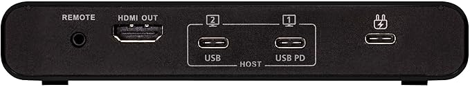 Tripp Lite 2 Port USB-C KVM Dock Dual Port USB C KVM Docking Station 4K HDMI USB 3.2 Gen 1 USB A Hub Remote Selector 85W PD Charging Black (B003-HC2-DOCK1)