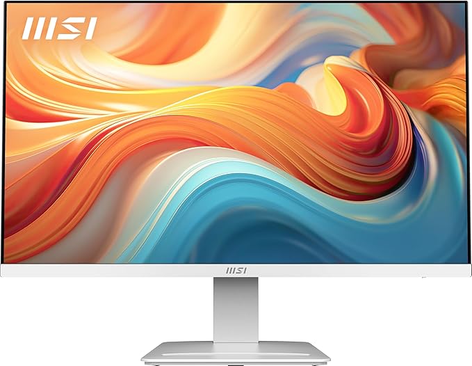 msi PRO MP273W E14A 27-inch IPS 1920 x 1080 (FHD) Gaming Office Monitor 144Hz Free-Synch HDMI DisplayPort VGA Port VESA Mountable Tilt Speaker 4-Side Slim Bezel 1ms White