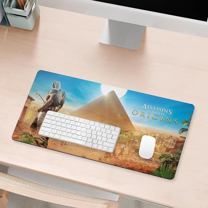Head Case Designs Officially Licensed Assassin's Creed Key Art Origins Graphics 23.62 x 11.81 x 0.12 inches (600 x 300 mm) - L Gaming Office Desk PC Keyboard Mouse Mat Pad