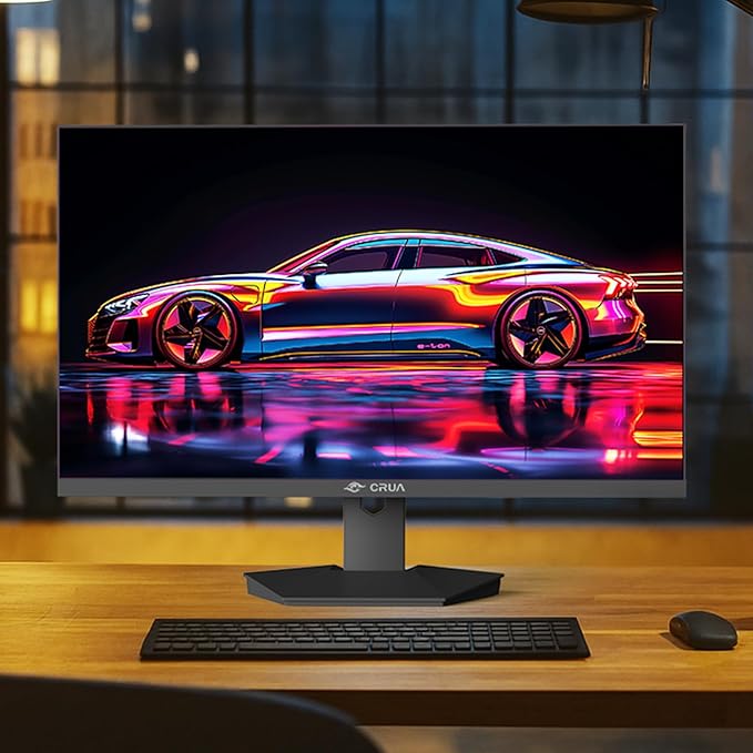 CRUA 27” 4K Gaming Monitor UHD 3840x2160 160Hz IPS Screen Height/Pivot/Swivel/Tilt Adjustable Vertical Monitor Support AMD FreeSync Built-in Speakers 120% sRGB PIP/PBP HDMI 2.1 &amp DP 1.4-Bla
