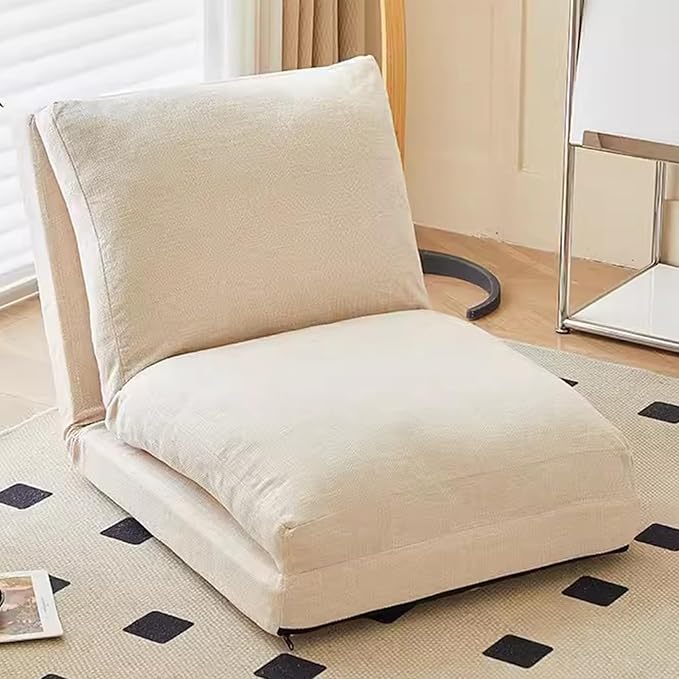 BTZHY Floor Chair Floor Sofa Bed Folding Lazy Sofa Chair Foam Filling Extra Thick Floor Couch Chair Convertible Sleeper Chair Bed 5 Angle Adjustment Recliner Chair for Bedroom Living Room