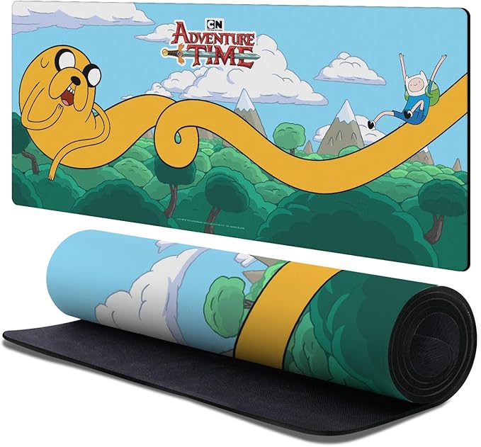 Head Case Designs Officially Licensed Adventure Time Jake and Finn Slide Graphics 37.4 x 15.75 x 0.16 inches (900 x 400 mm) - XL Gaming Office Desk PC Keyboard Mouse Mat Pad