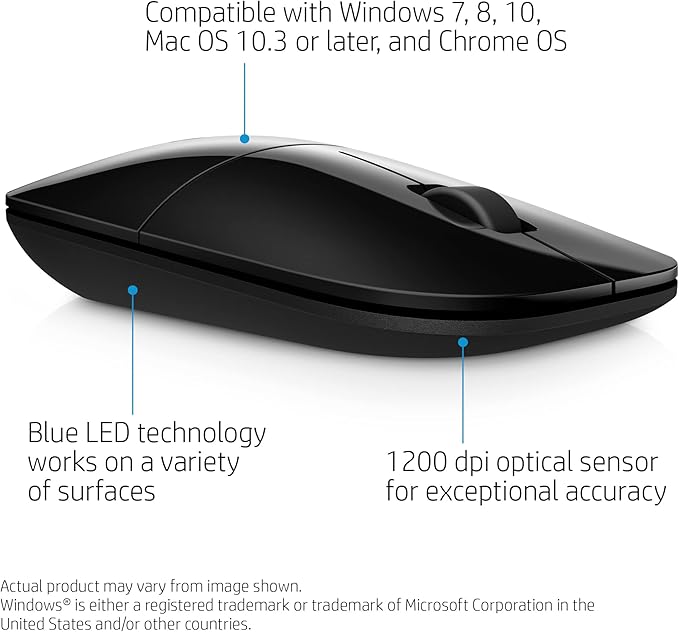 HP Wireless Mouse Z3700 (26V63AA#ABL Black)