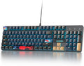 RGB Gaming Mechanical Keyboard 104 Keys Full Size Wired With Number Pad Creamy Linear Red Switch NKRO for PC Gamer