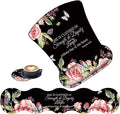 3 in 1 Keyboard Wrist Rest + Mouse Pad and Coaster Ergonomic Gel Mouse Pad and Keyboard Pad Set Comfortable Lightweight for Easy Typing Pain Relie Bible Verses Proverbs 31:25