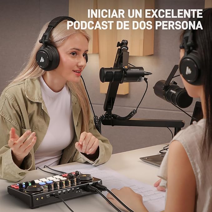 MAONO Podcast Equipment Bundle-XLR USB Podcast Recording Mic kit(PD300X+E2 Gen2)