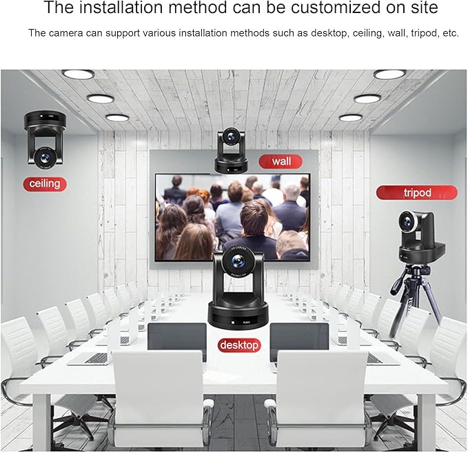 gernie 10X Optical Zoom PTZ Camera 1080P Video Conference Camera HD 1080P Web Camera Conference Room Camera for Meeting Broadcast Live Streaming Meeting Online Learn (US Plug) gernieckfiwytg1z-11
